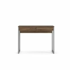 Best Sale 😍 Levan Home Modern 2 Drawer Computer Desk In Walnut 🌟 -Cheap Executive Store 2119016 8 L
