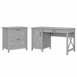 Top 10 😍 Bush Key West 54W Computer Desk With File Cabinet In Cape Cod Gray - Engineered Wood 😉