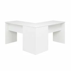 Coupon 🌟 Prepac L-Shaped Computer Desk In White ⌛ -Cheap Executive Store 2131497 3 L