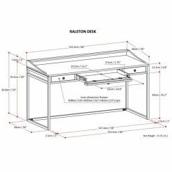Flash Sale 😍 Allora Computer Desk In Rustic Natural Aged Brown 🥰 -Cheap Executive Store 2138484 4 L
