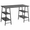 Best Sale 🎁 Monarch Specialties 4 Shelves Contemporary Metal Computer Desk In Gray ❤️