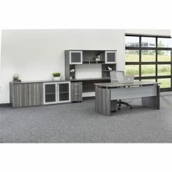 Promo 🔔 Safco Medina 72" Computer Desk In Gray Steel 🌟 -Cheap Executive Store 2138903 13 L