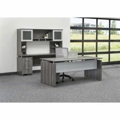 Promo 🔔 Safco Medina 72" Computer Desk In Gray Steel 🌟 -Cheap Executive Store 2138903 14 L