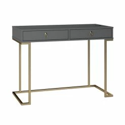 Cheap 🎁 Ameriwood Home Contemporary Serenity Computer Desk In Graphite Gray ❤️ -Cheap Executive Store 2175932 5 L
