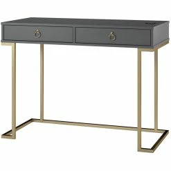 Cheap 🎁 Ameriwood Home Contemporary Serenity Computer Desk In Graphite Gray ❤️