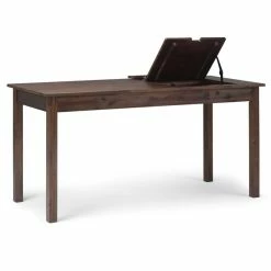 Best reviews of 👍 Scranton & Co Solid Wood Computer Desk In Distressed Charcoal Brown ✔️ -Cheap Executive Store 2192576 12 L