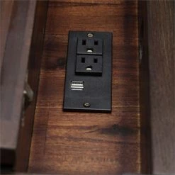 Best reviews of 👍 Scranton & Co Solid Wood Computer Desk In Distressed Charcoal Brown ✔️ -Cheap Executive Store 2192576 17 L