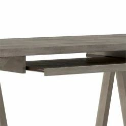 Cheap 🌟 Atlin Designs 60"W Modern Solid Wood Computer Desk In Farmhouse Gray 👍 -Cheap Executive Store 2192600 5 L