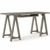 Cheap 🌟 Atlin Designs 60"W Modern Solid Wood Computer Desk In Farmhouse Gray 👍