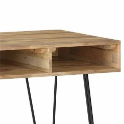 Best Sale 🌟 Simpli Home Hunter Solid Mango Wood Industrial 60 " Desk In Natural 🤩 -Cheap Executive Store 2194163 2 L