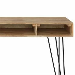 Best Sale 🌟 Simpli Home Hunter Solid Mango Wood Industrial 60 " Desk In Natural 🤩 -Cheap Executive Store 2194163 3 L
