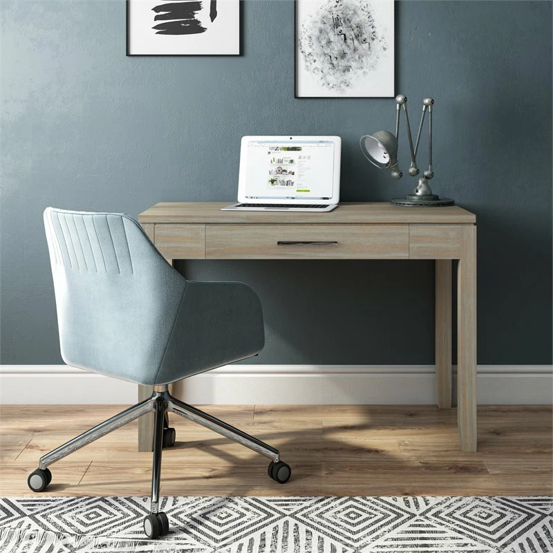 Wholesale π€© Simpli Home Cosmopolitan 42"W Contemporary Solid Wood Home Office Desk In Distressed Gray π€© 2 Wholesale π€© Simpli Home Cosmopolitan 42"W Contemporary Solid Wood Home Office Desk In Distressed Gray π€© - Image 2