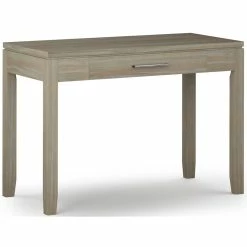 Wholesale 🤩 Simpli Home Cosmopolitan 42"W Contemporary Solid Wood Home Office Desk In Distressed Gray 🤩