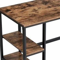 Promo 👏 Benjara 23.6" Contemporary Wood Computer Desk With 2 Shelves In Brown/Black ✨ -Cheap Executive Store 2196504 2 L
