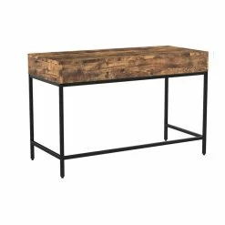 Best Sale 💯 Benjara 21.7" Transitional Wood Computer Desk With 2 Drawers In Brown/Black 😀 -Cheap Executive Store 2196525 2 L