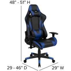 Brand new ✔️ Flash Furniture Gaming Desk And Racing Reclining Chair Set In Red And Blue 🤩 -Cheap Executive Store 2205062 19 L
