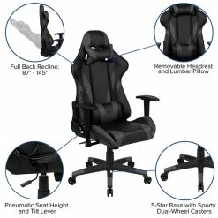 Best Sale 🌟 Flash Furniture Gaming Desk And Racing Reclining Chair Set In Red And Gray 😉 -Cheap Executive Store 2205063 17 L