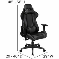 Best Sale 🌟 Flash Furniture Gaming Desk And Racing Reclining Chair Set In Red And Gray 😉 -Cheap Executive Store 2205063 19 L