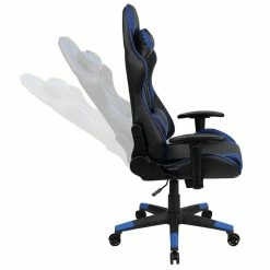 Deals 👍 Flash Furniture Gaming Desk And Racing Reclining Chair Set In Black And Blue 🤩 -Cheap Executive Store 2205064 13 L