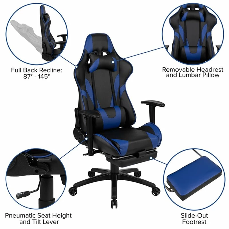 Best Pirce β Flash Furniture Gaming Desk And Racing Reclining Chair Set In Black And Blue π₯ 10 Best Pirce β Flash Furniture Gaming Desk And Racing Reclining Chair Set In Black And Blue π₯ - Image 10