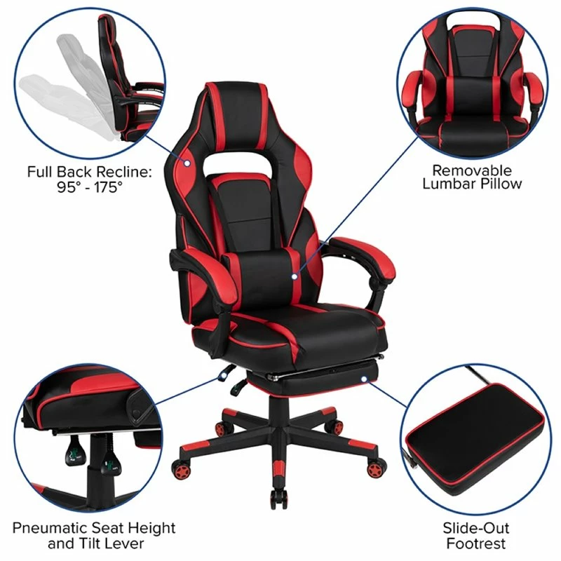 Deals π Flash Furniture Gaming Desk And Racing Reclining Chair Set In Black And Red π 11 Deals π Flash Furniture Gaming Desk And Racing Reclining Chair Set In Black And Red π - Image 11