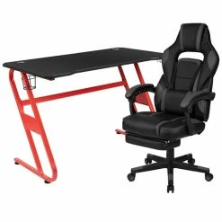Best reviews of 🔔 Flash Furniture Gaming Desk And Racing Reclining Chair Set In Black 🔥