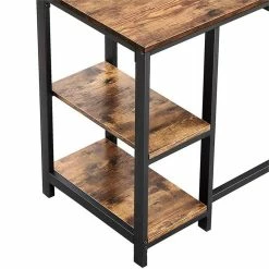 Budget 😀 The Urban Port 53.1" L-Shaped Wood Computer Desk With 2-Shelves In Brown 🤩 -Cheap Executive Store 2207216 1 L