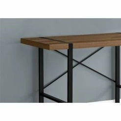 Cheap ⌛ Monarch 49" Thick-Panel Desktop Contemporary Wood Computer Desk In Walnut/Black ✨ -Cheap Executive Store 2216799 2 L