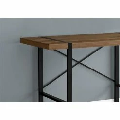 Cheap ⌛ Monarch 49" Thick-Panel Desktop Contemporary Wood Computer Desk In Walnut/Black ✨ -Cheap Executive Store 2216799 6 L
