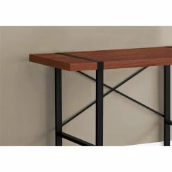 New 👍 Monarch 49" Thick-Panel Desktop Contemporary Wood Computer Desk In Cherry/Black 🧨 -Cheap Executive Store 2216800 2 L