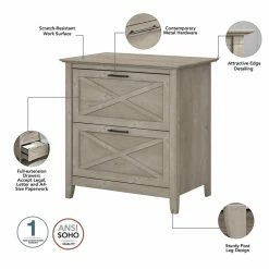 Flash Sale π Bush Key West 2 Person Desk Set With File Cabinet In Washed Gray - Engineered Wood π 12 Flash Sale π Bush Key West 2 Person Desk Set With File Cabinet In Washed Gray - Engineered Wood π -Cheap Executive Store 2218141 3 L