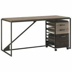 Cheap 🤩 Scranton & Co Furniture Refinery 62" Industrial Writing Desk W/ Mobile Cabinet 😉