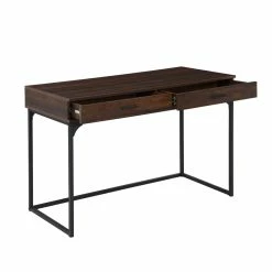 Buy 🔔 Bowery Hill Transitional Metal Computer Desk With Drawers In Elm And Black 💯 -Cheap Executive Store 2226436 2 L