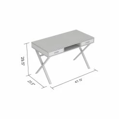 Outlet 🔥 Safdie & Co. 47"L 2-Drawers 1-Shelf Metal Computer Desk In Brown Reclaimed Wood 🧨 -Cheap Executive Store 2243862 2 L