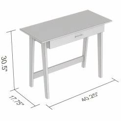 New 👍 Safdie & Co. 40"L Computer Desk With 1-Big Drawer In Dark Grey ⌛ -Cheap Executive Store 2243876 2 L
