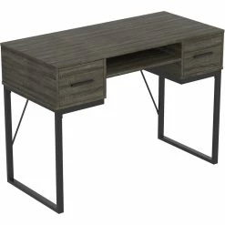 Top 10 🎉 Safdie & Co. 42.5"L 2-Drawers 1-Shelf Black Metal Computer Desk In Dark Grey 👍