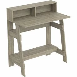 Discount 🔥 Safdie & Co. 31.5"L Computer Desk 2-Shelves In Dark Taupe 🔔