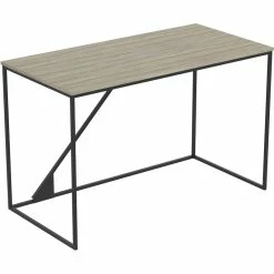 Brand new 🎉 Safdie & Co. 47.25"L Black Metal Computer Desk In Dark Taupe ⌛