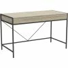 New 🌟 Safdie & Co. 49"L 2-Drawers Black Metal Computer Desk In Dark Taupe 😍