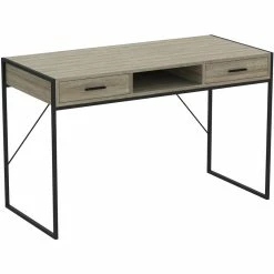Best Pirce 👏 Safdie & Co. 48"L 2-Drawers 1-Shelf Computer Desk In Dark Taupe 🤩