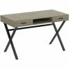 Wholesale ✨ Safdie & Co. 47"L 2-Drawers 1-Shelf Metal Computer Desk In Dark Taupe ✨