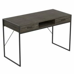 Brand new 🥰 Safdie & Co. 48"L 2-Drawers 1-Shelf Computer Desk In Grey Wood 😀