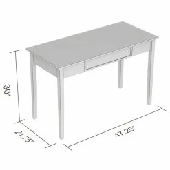 Flash Sale 🛒 Safdie & Co. 47.25"L Computer Desk With 1-Drawer In White 😍 -Cheap Executive Store 2243993 2 L