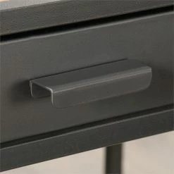 Budget 🎉 Pemberly Row Mid-Century Metal L-Shape Computer Desk In Vintage Oak 🔔 -Cheap Executive Store 2257323 4 L