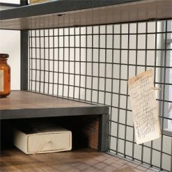 Budget 🎉 Pemberly Row Mid-Century Metal L-Shape Computer Desk In Vintage Oak 🔔 -Cheap Executive Store 2257323 6 L