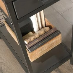 Budget 🎉 Pemberly Row Mid-Century Metal L-Shape Computer Desk In Vintage Oak 🔔 -Cheap Executive Store 2257323 8 L