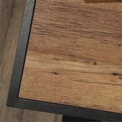 Budget 🎉 Pemberly Row Mid-Century Metal L-Shape Computer Desk In Vintage Oak 🔔 -Cheap Executive Store 2257323 9 L