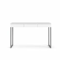 Outlet ⌛ Allora Contemporary 3 Drawer Computer Desk In White 🥰 -Cheap Executive Store 2293320 2 L