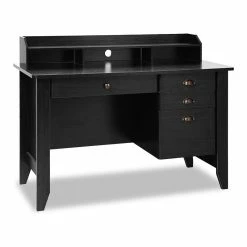 Brand new 🥰 Costway Contemporary MDF Computer Desk With 3 Side Drawers In Black 🔥