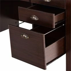 New 💯 Costway Contemporary MDF Computer Desk With 3 Side Drawers In Brown 🌟 -Cheap Executive Store 2301538 5 L